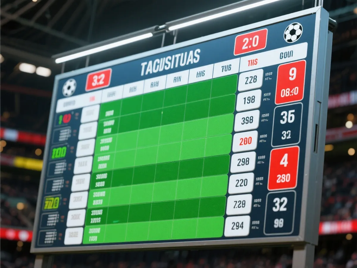 即時比分版面示意圖