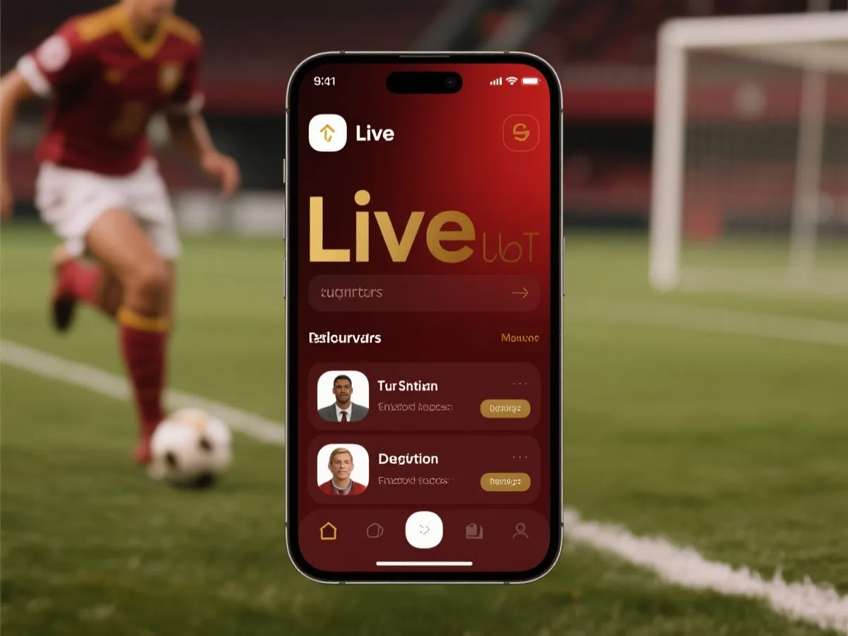 世界盃行動版直播與比分追蹤介面示意